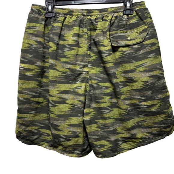 Patagonia Baggies Shorts Mens Abstract Green Ikat Pattern 7" Inseam Size Large - Picture 2 of 7